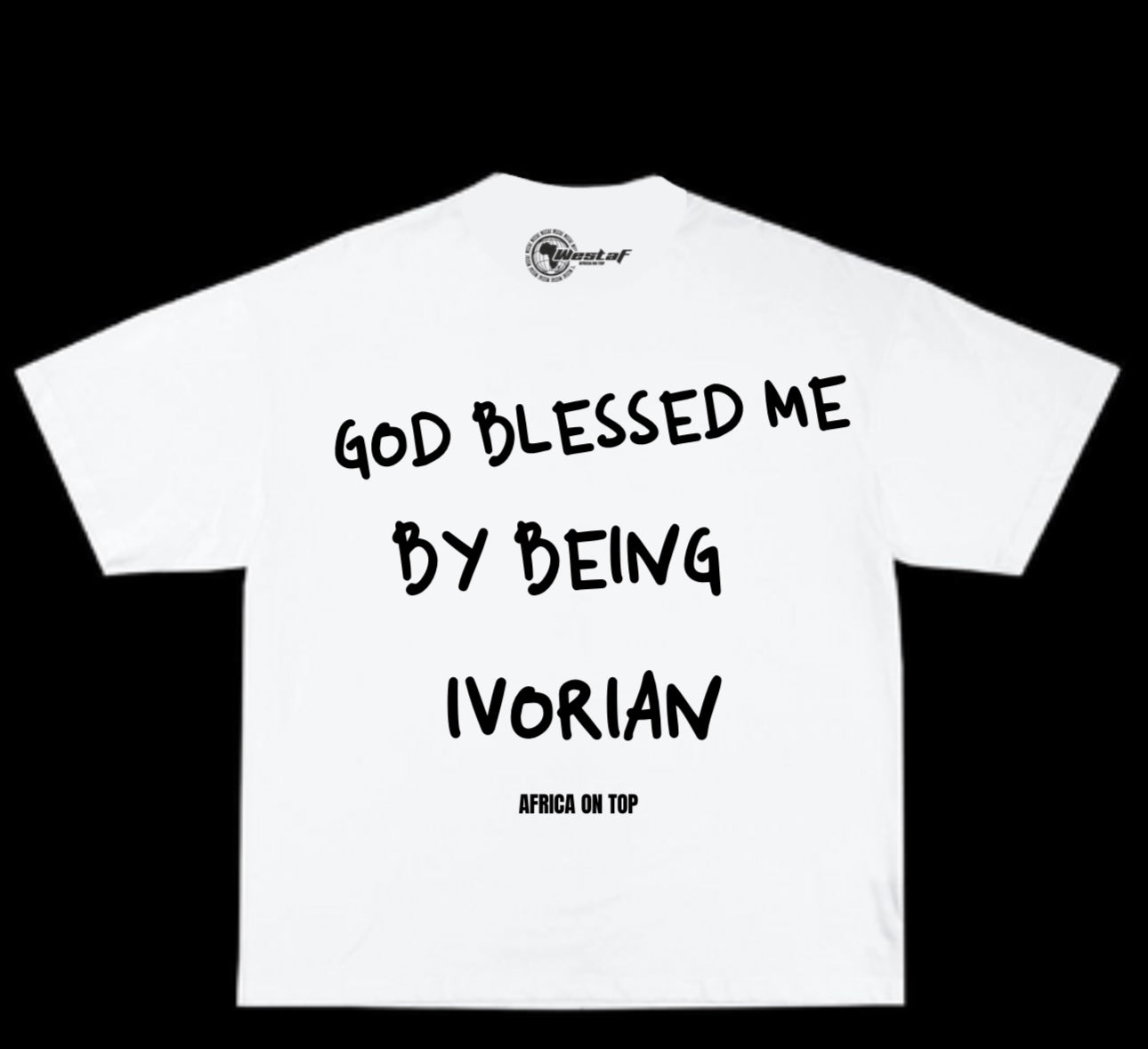 Oversized Tee « GOD BLESSED ME BY BEING… »