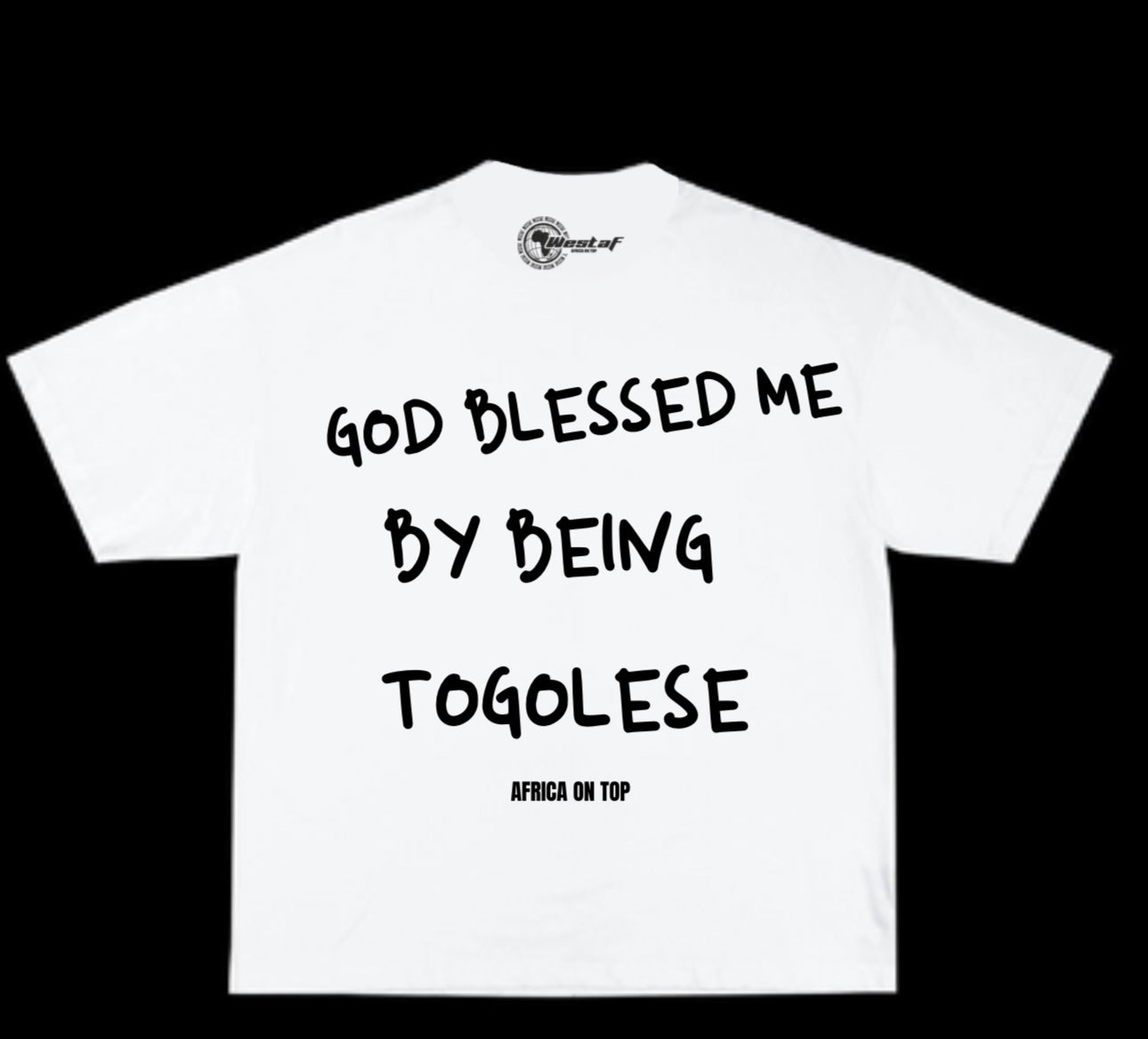 Oversized Tee « GOD BLESSED ME BY BEING… »