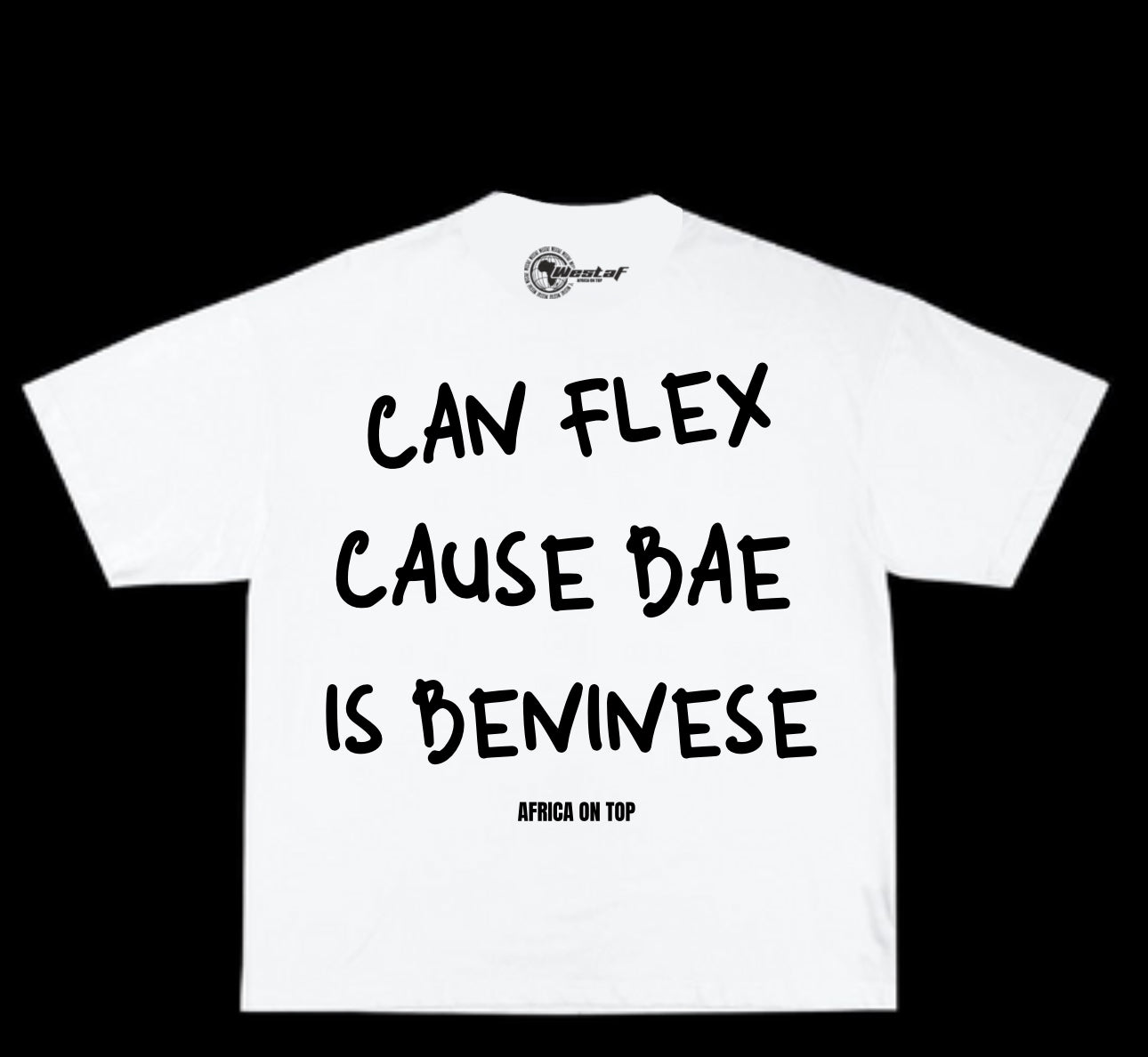 Oversized Tee « CAN FLEX CAUSE BAE IS… »