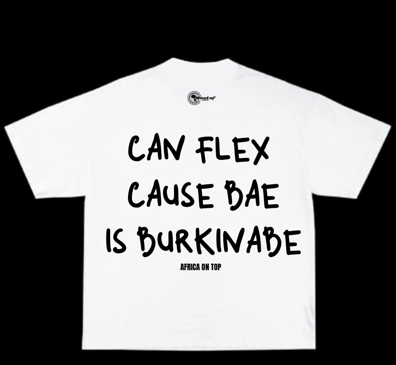 Oversized Tee « CAN FLEX CAUSE BAE IS… »