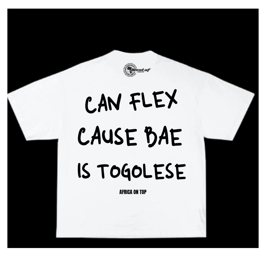 Oversized Tee « CAN FLEX CAUSE BAE IS… »