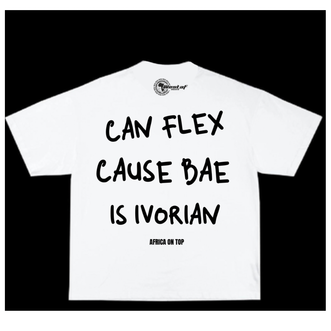 Oversized Tee « CAN FLEX CAUSE BAE IS… »