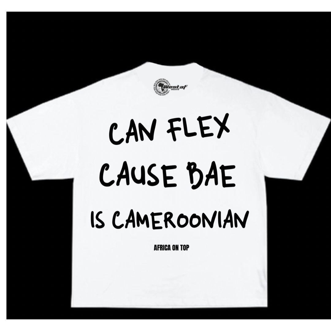 Oversized Tee « CAN FLEX CAUSE BAE IS… »