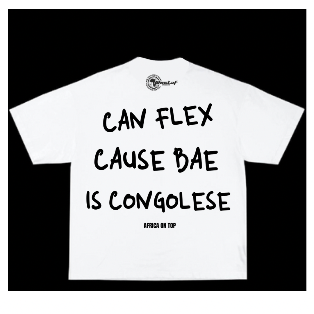 Oversized Tee « CAN FLEX CAUSE BAE IS… »