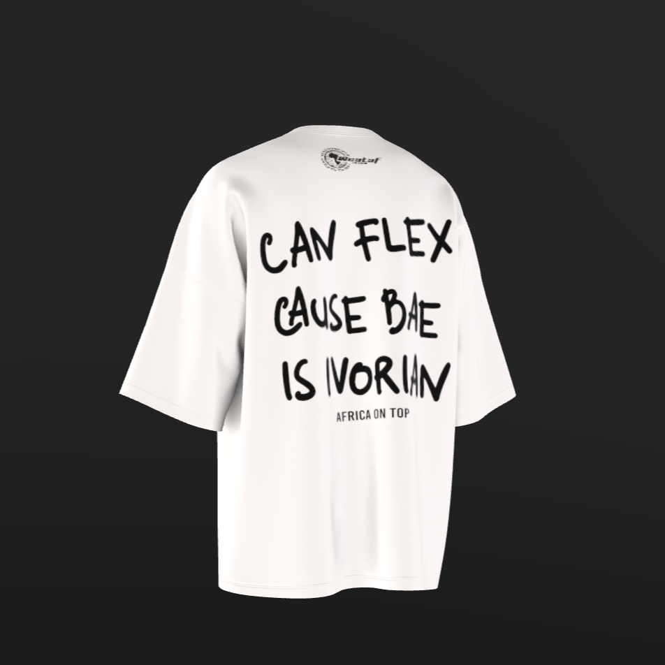Oversized Tee « CAN FLEX CAUSE BAE IS… »
